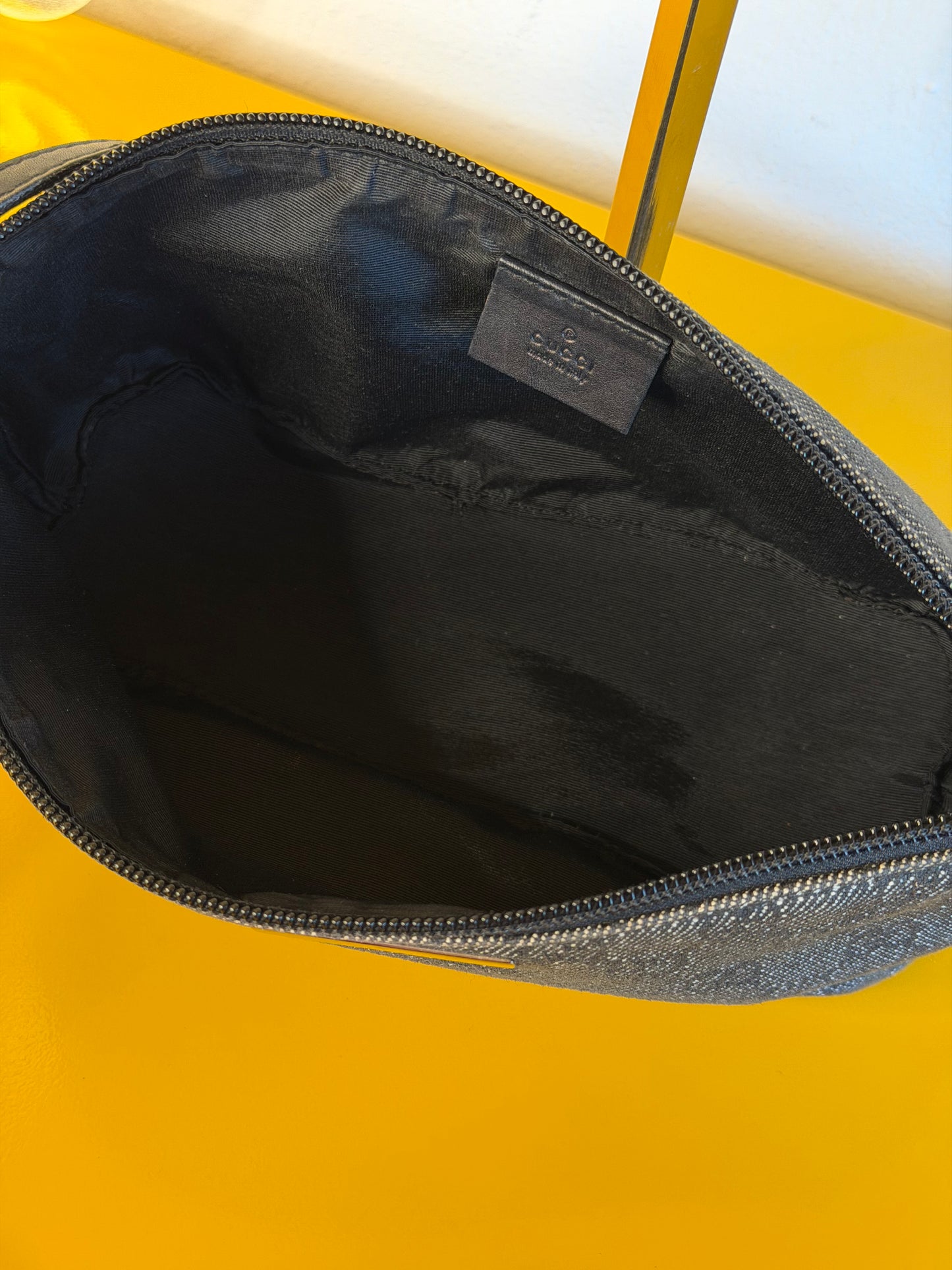 Gucci boat bag grey denim