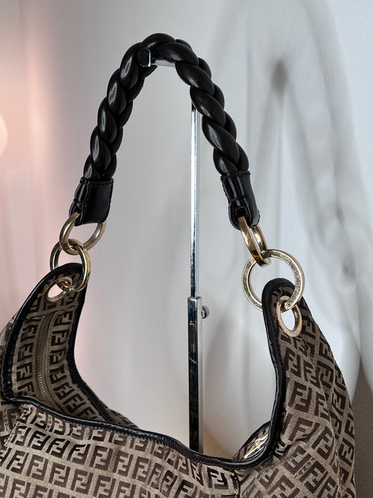 Fendi Hobo Manico Intrecciato