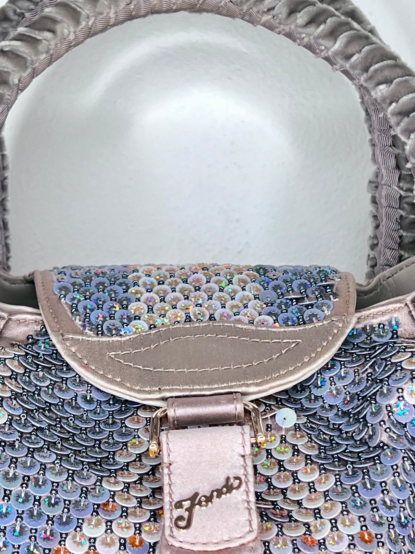 Fendi Spy Bag in raso con paillettes