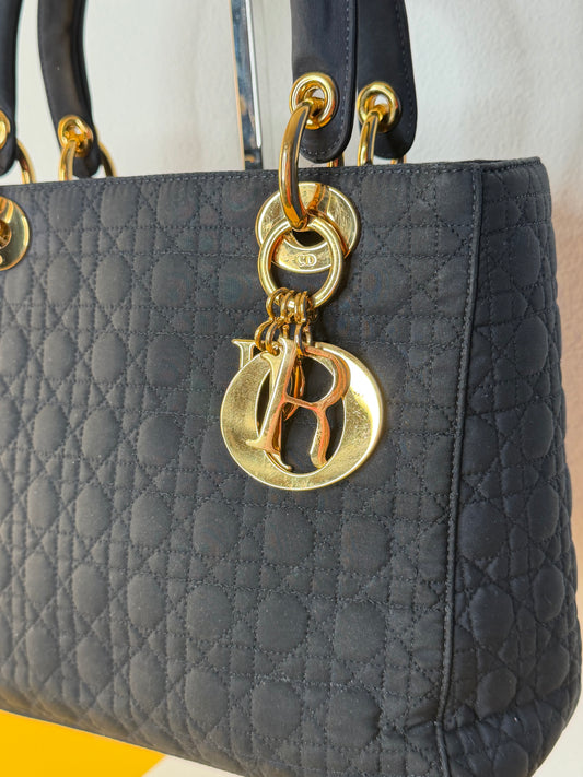 Lady Dior vintage blu notte