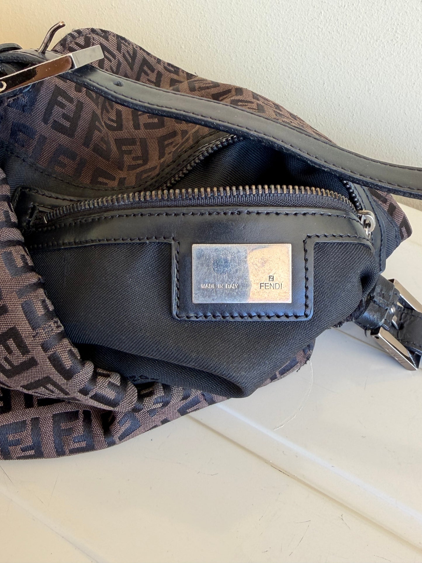 Fendi Double flap dark brown