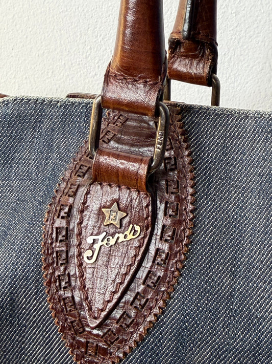 Fendi Etniko Tote Denim