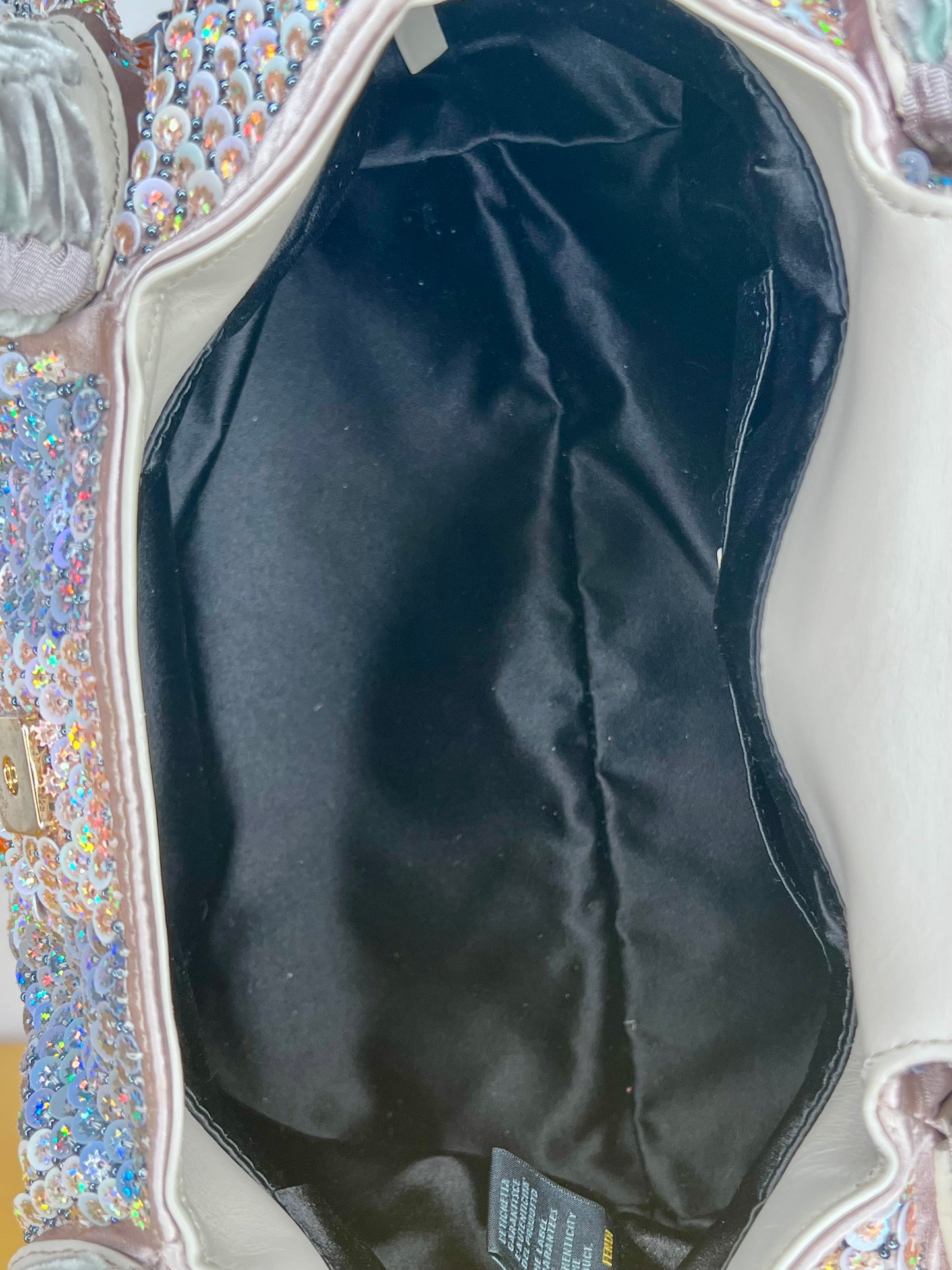 Fendi Spy Bag in raso con paillettes