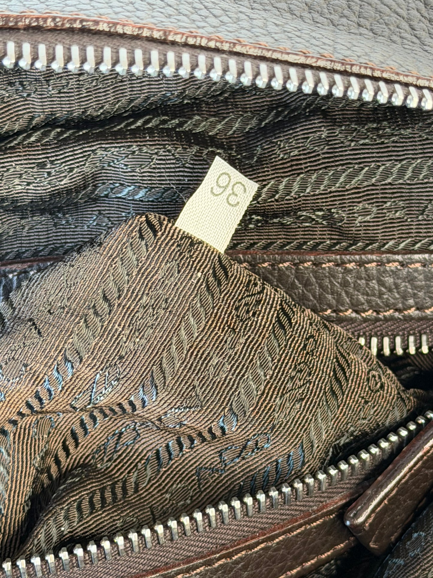 Prada Bauletto logo jaquard