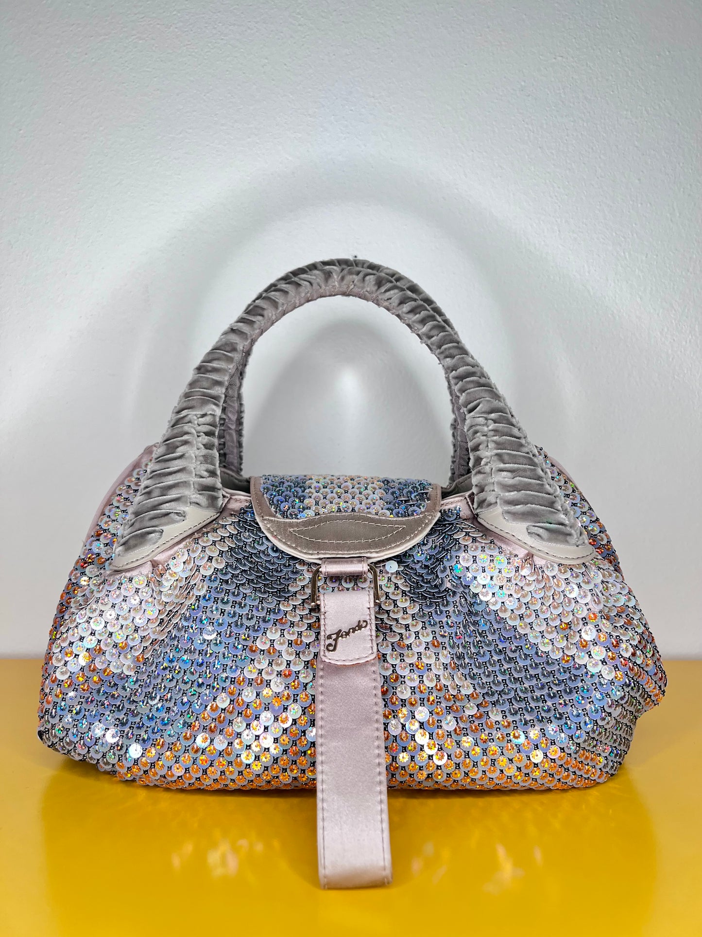 Fendi Spy Bag in raso con paillettes