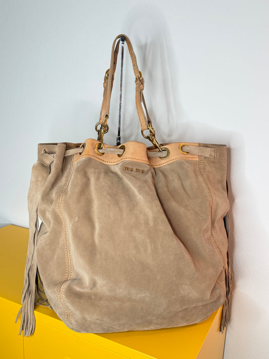 Miu Miu tote suede