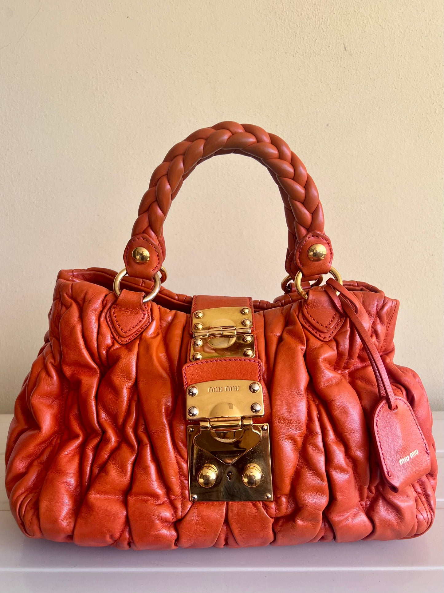 Miu Miu Matelassé Coffer Bag