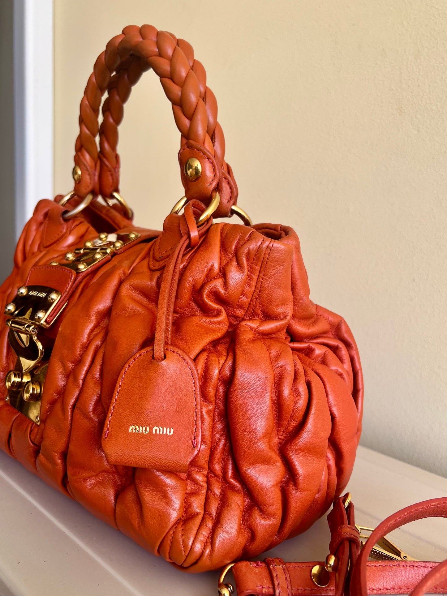 Miu Miu Matelassé Coffer Bag