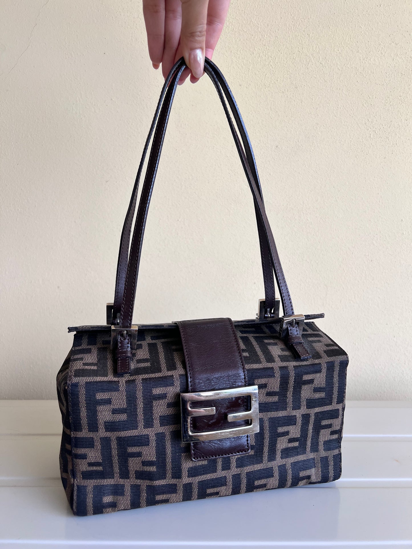 Bauletto Fendi Zucca print