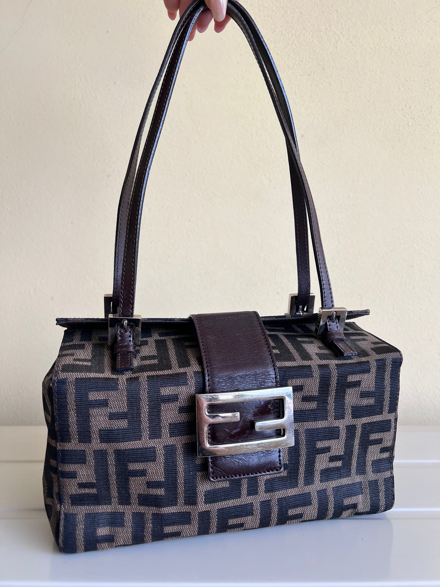 Bauletto Fendi Zucca print