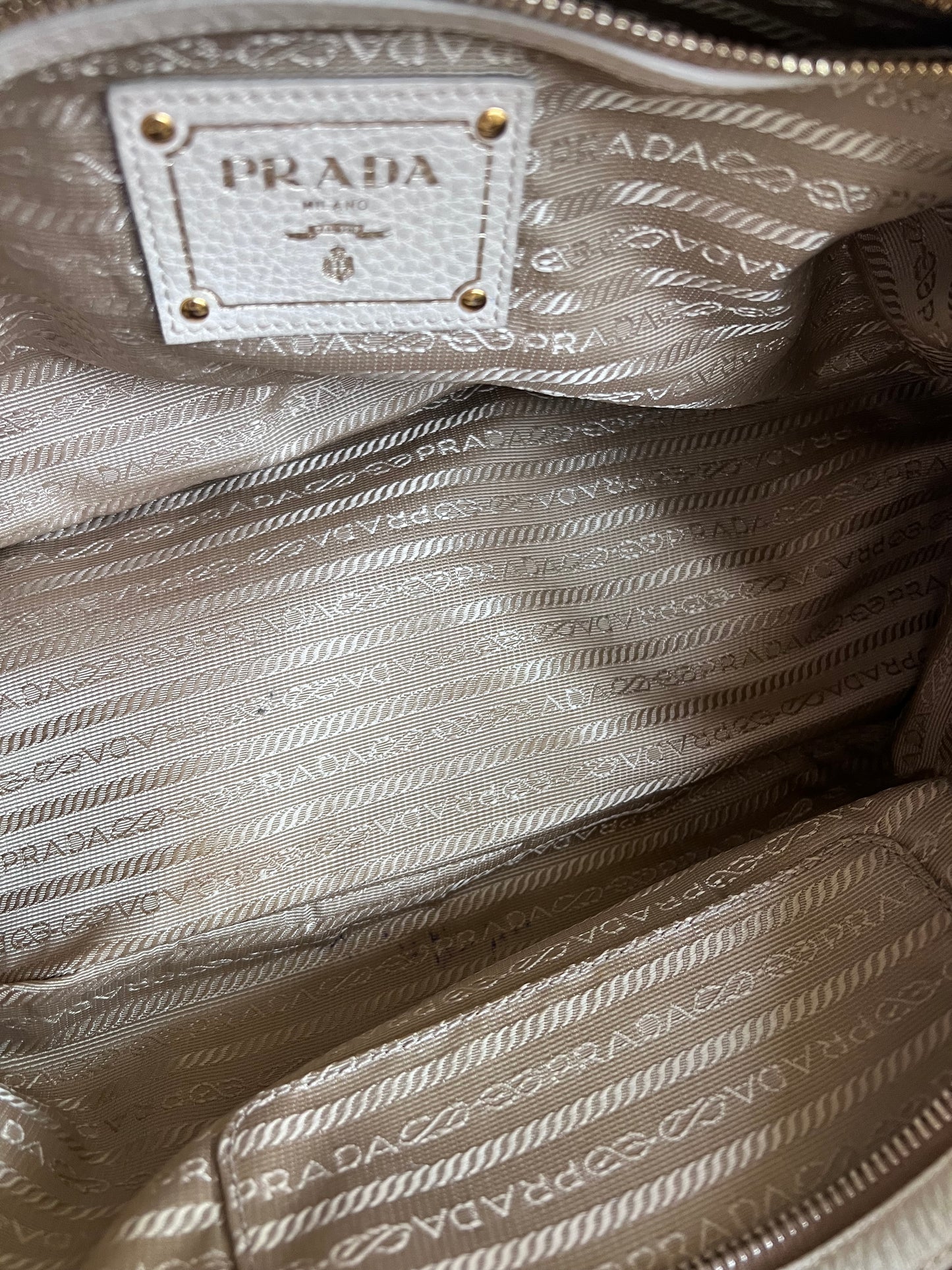 Prada Logo jaquard Beige