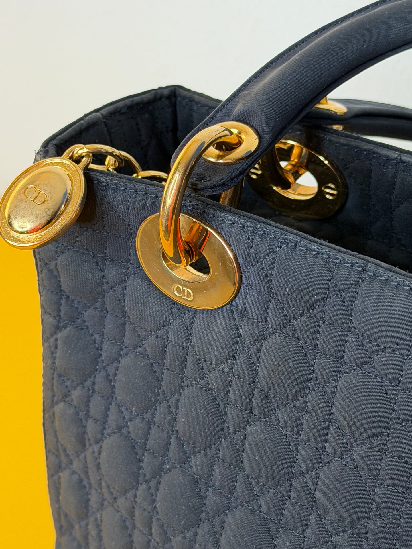 Lady Dior vintage blu notte