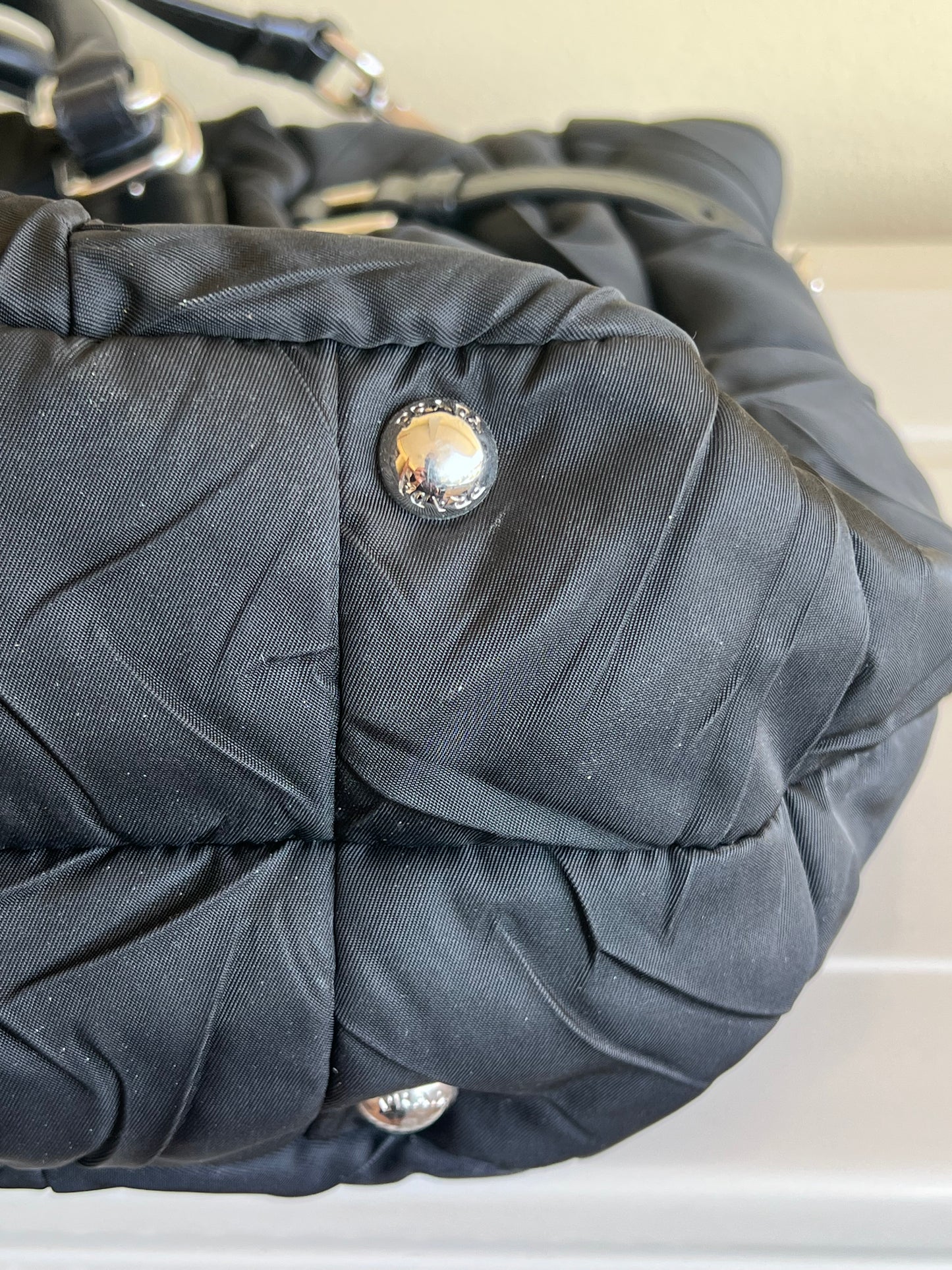 Prada Tessuto Crispy Satchel in Nylon trapuntato