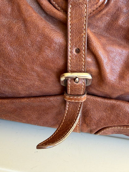Prada bruciato washed leather