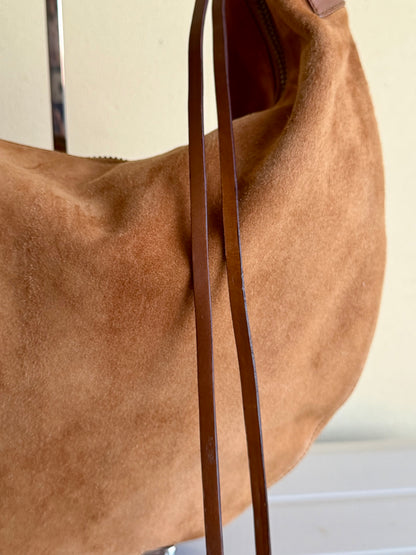 Gucci Suede Hobo Moon Bag