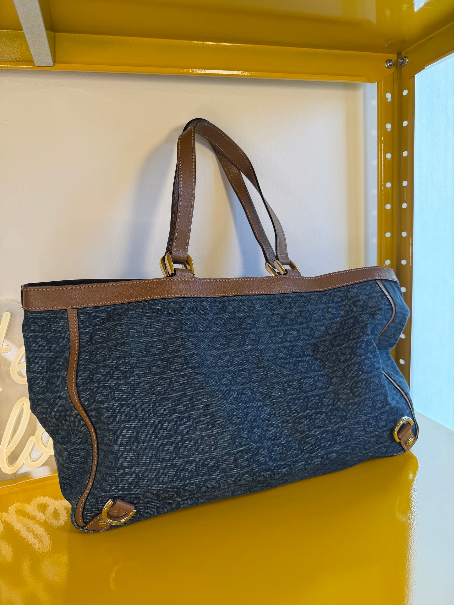 Gucci Abbey Tote Denim