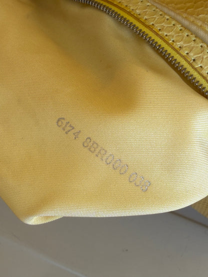 Fendi baguette pelle di pitone gialla
