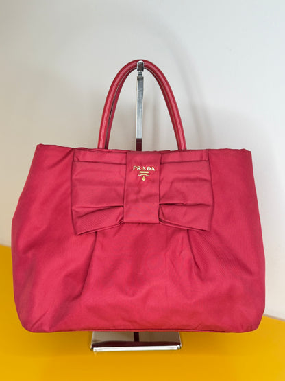 Prada in Nylon Ibisco(rosso fragola)