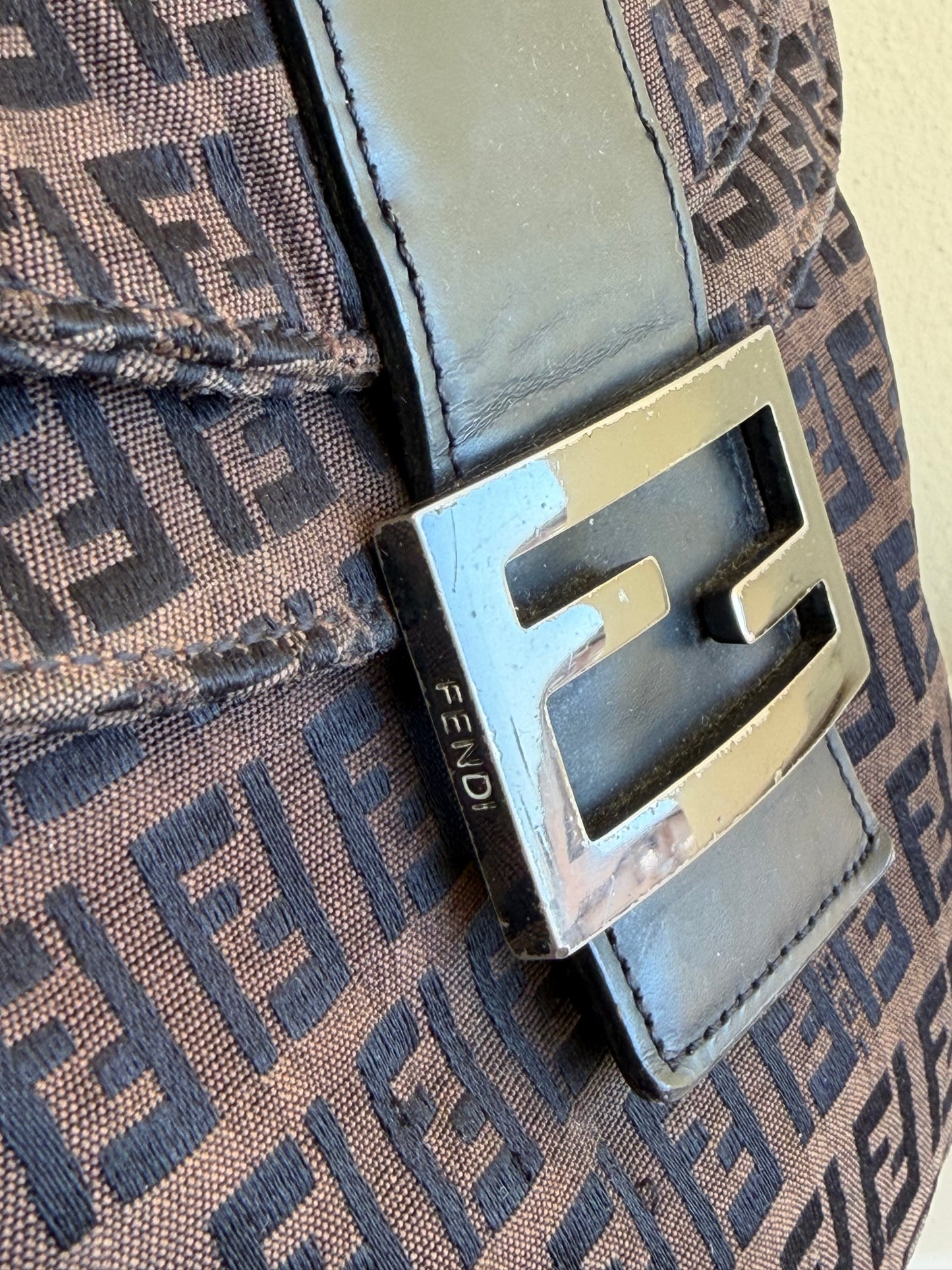 Fendi Double flap dark brown