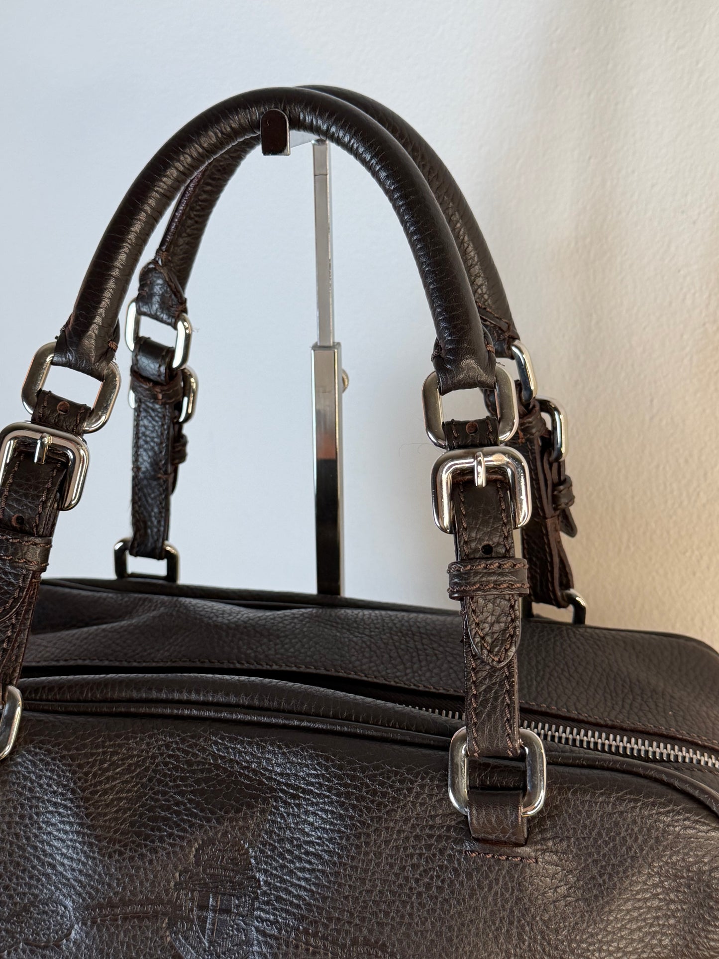 Prada Bauletto logo jaquard