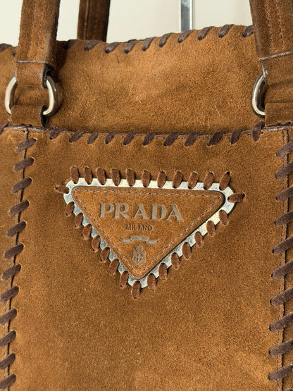 Prada tote suede