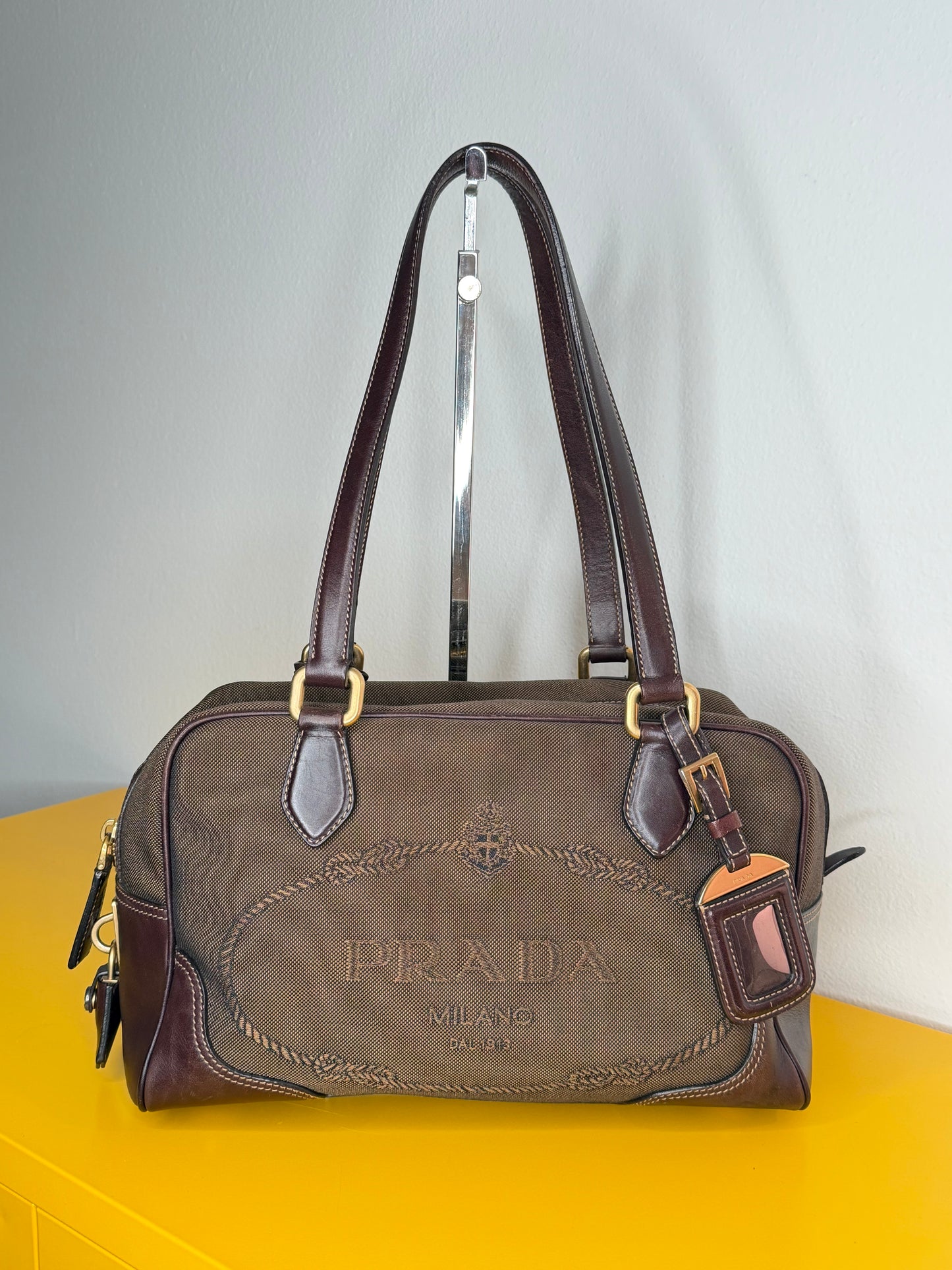 Prada bauletto logo Jaquard
