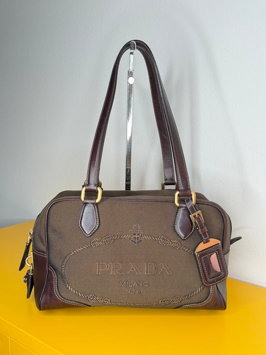 Prada bauletto logo Jaquard