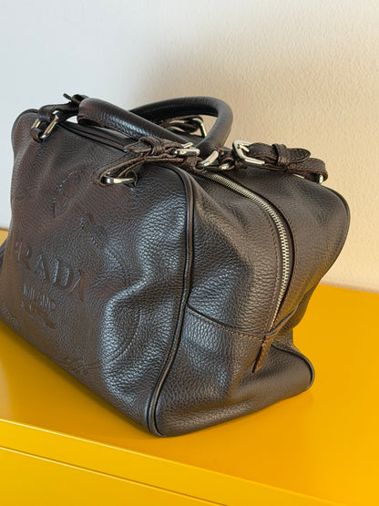 Prada Bauletto logo jaquard