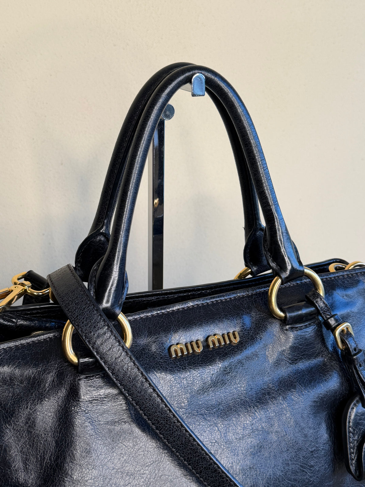 Miu Miu Shopping Vitello Shine