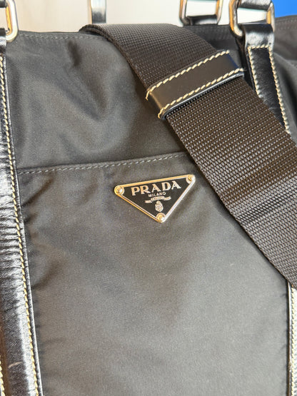 Prada tracolla tessuto/pelle