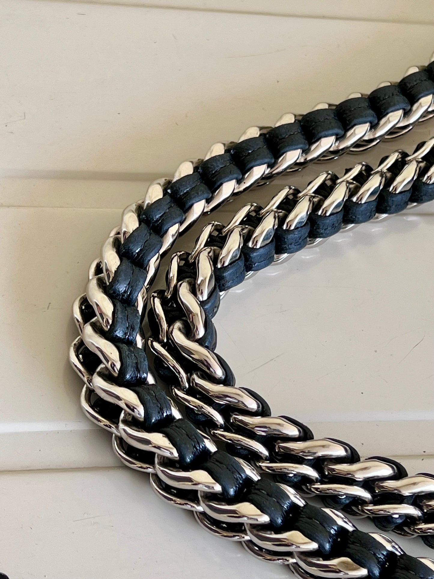 Prada leather chain