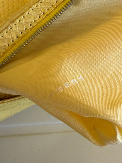 Fendi baguette pelle di pitone gialla