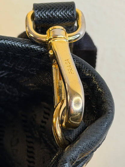 Prada tessuto e pelle Saffiano