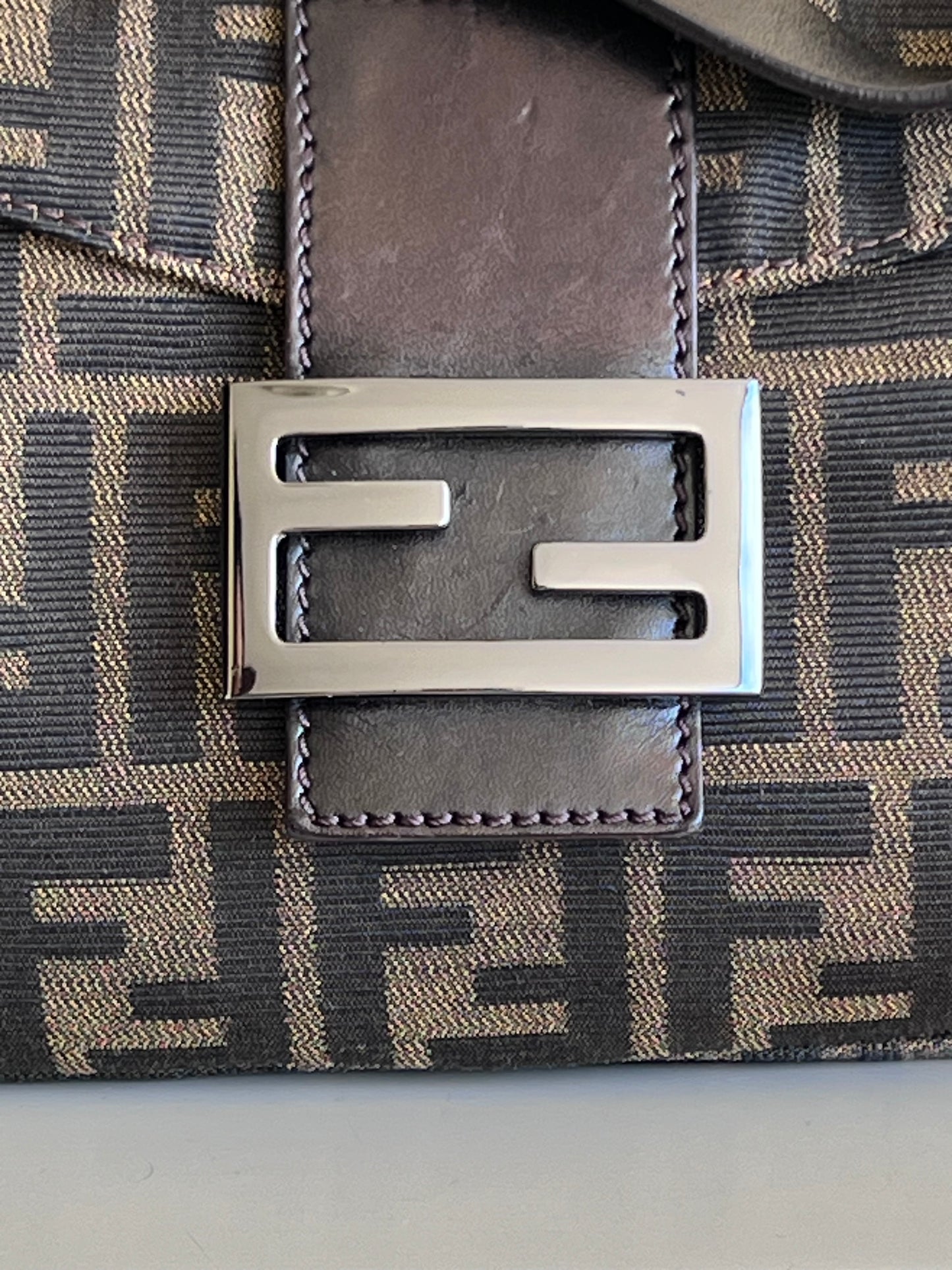 Fendi baguette Double Flap Zucca