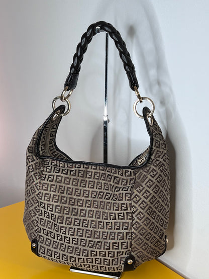 Fendi Hobo Manico Intrecciato