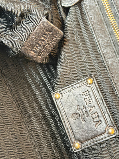 Prada tote gold handles