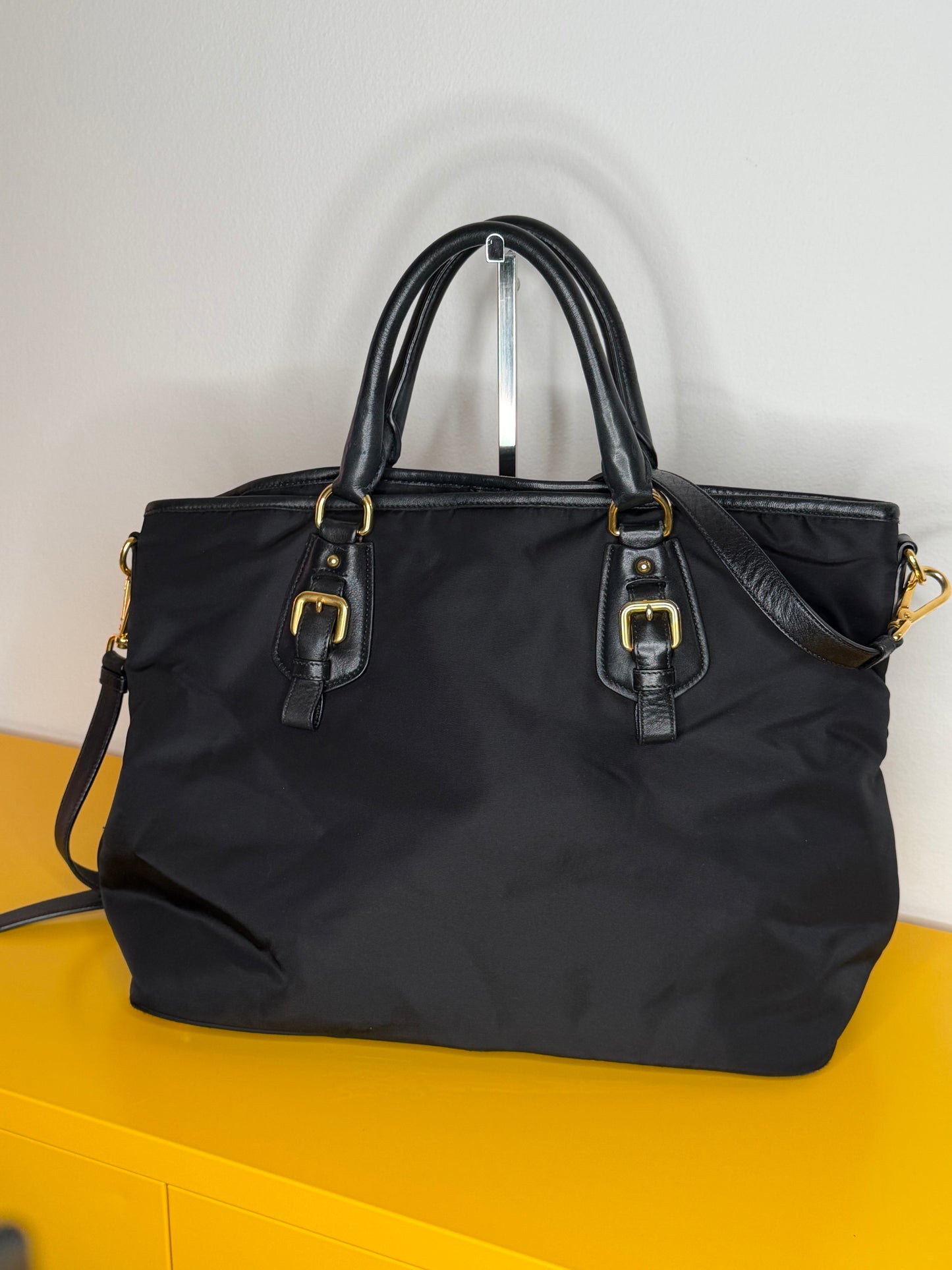 Prada tote nylon/pelle