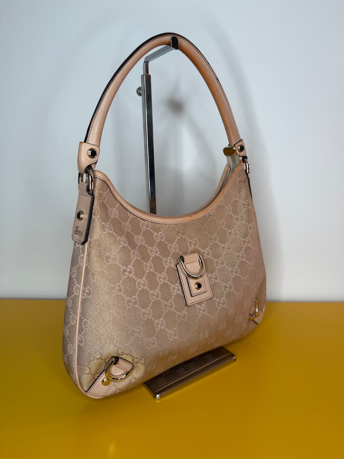 Gucci Abbey Hobo Gold/Pink