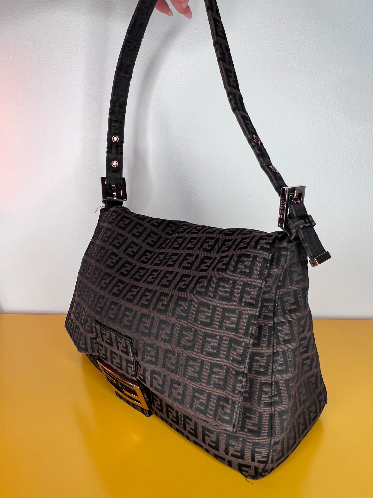 Fendi Mamma Baguette Dark Brown