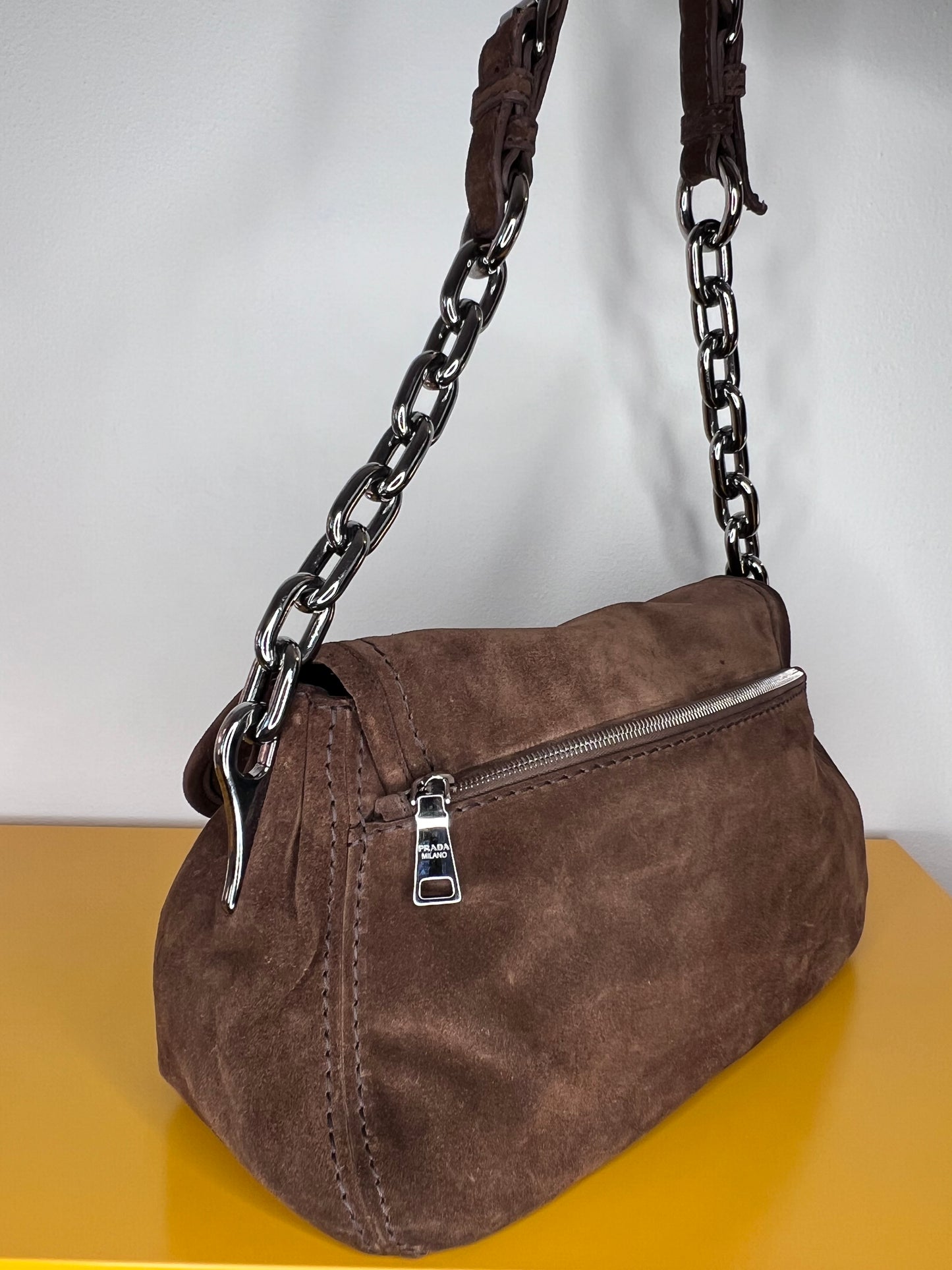 Prada Suede shoulder bag