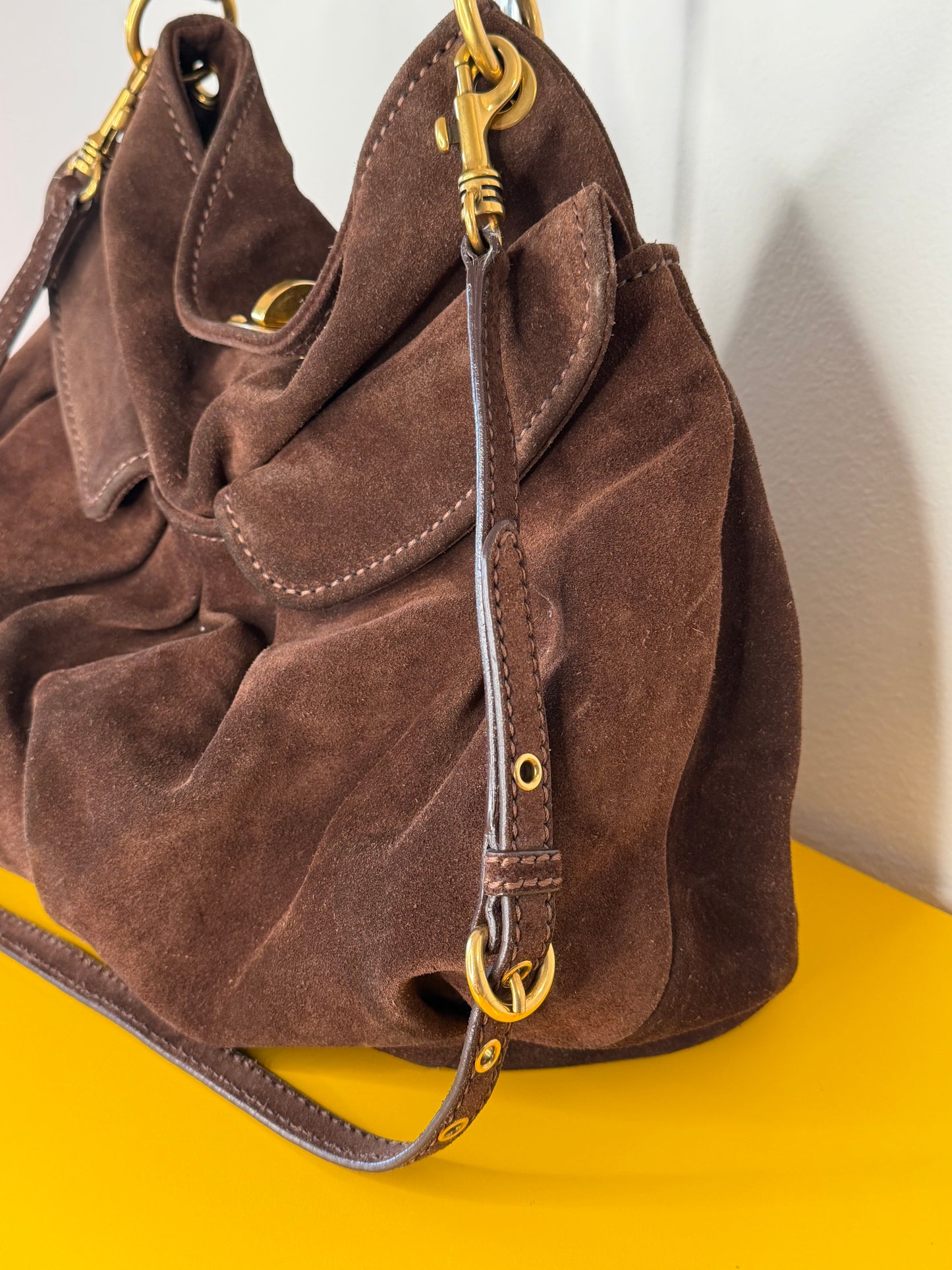 Miu Miu hobo suede
