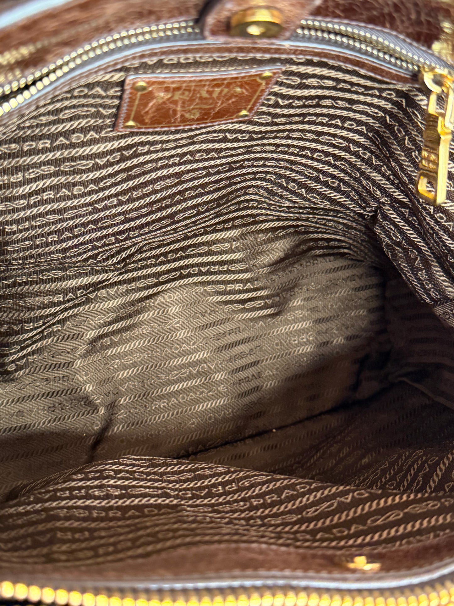 Prada tote medium brown