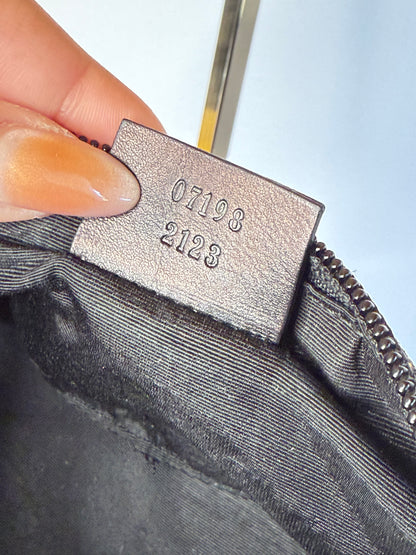 Gucci boat bag grey denim