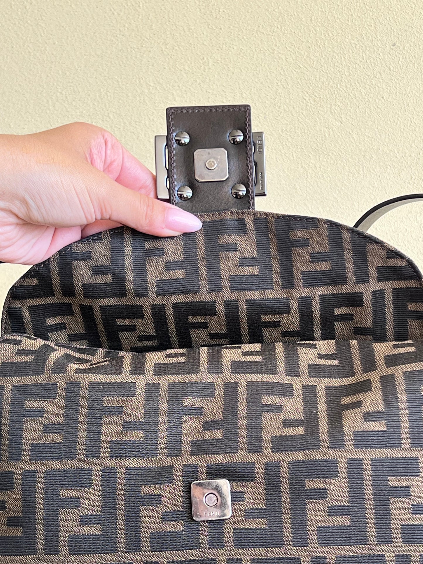 Fendi baguette Double Flap Zucca