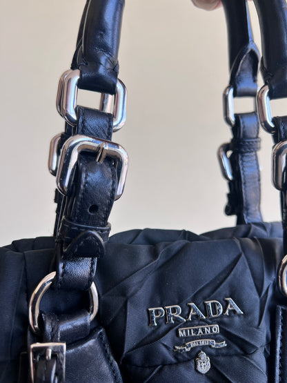 Prada Tessuto Crispy Satchel in Nylon trapuntato