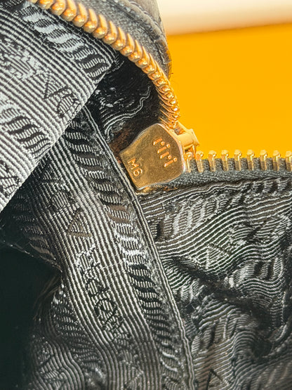 Prada tote gold handles