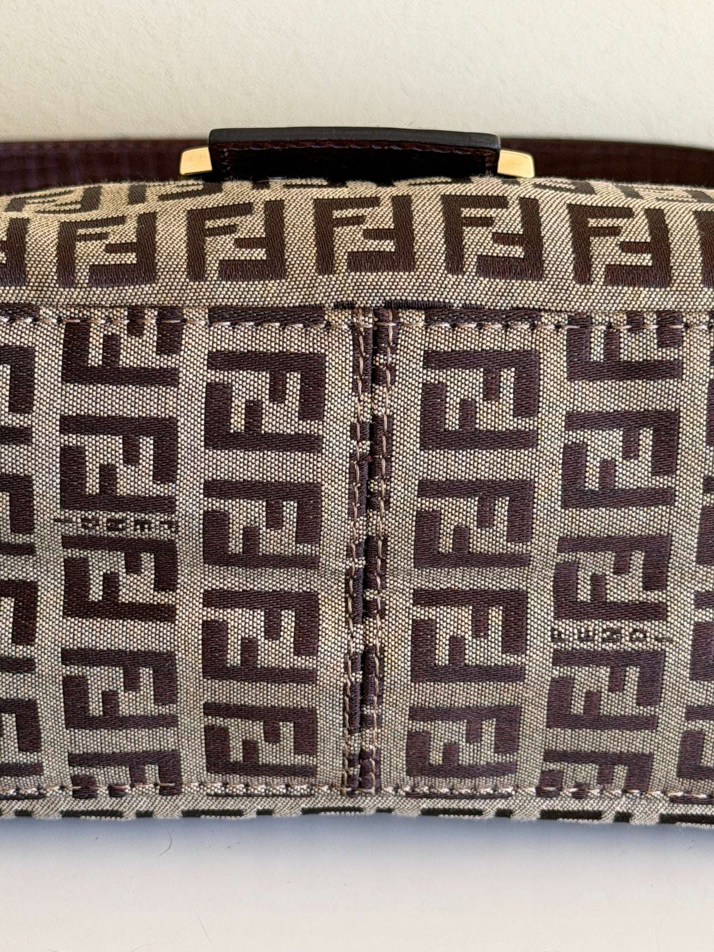 Fendi baguette double flap zucchino