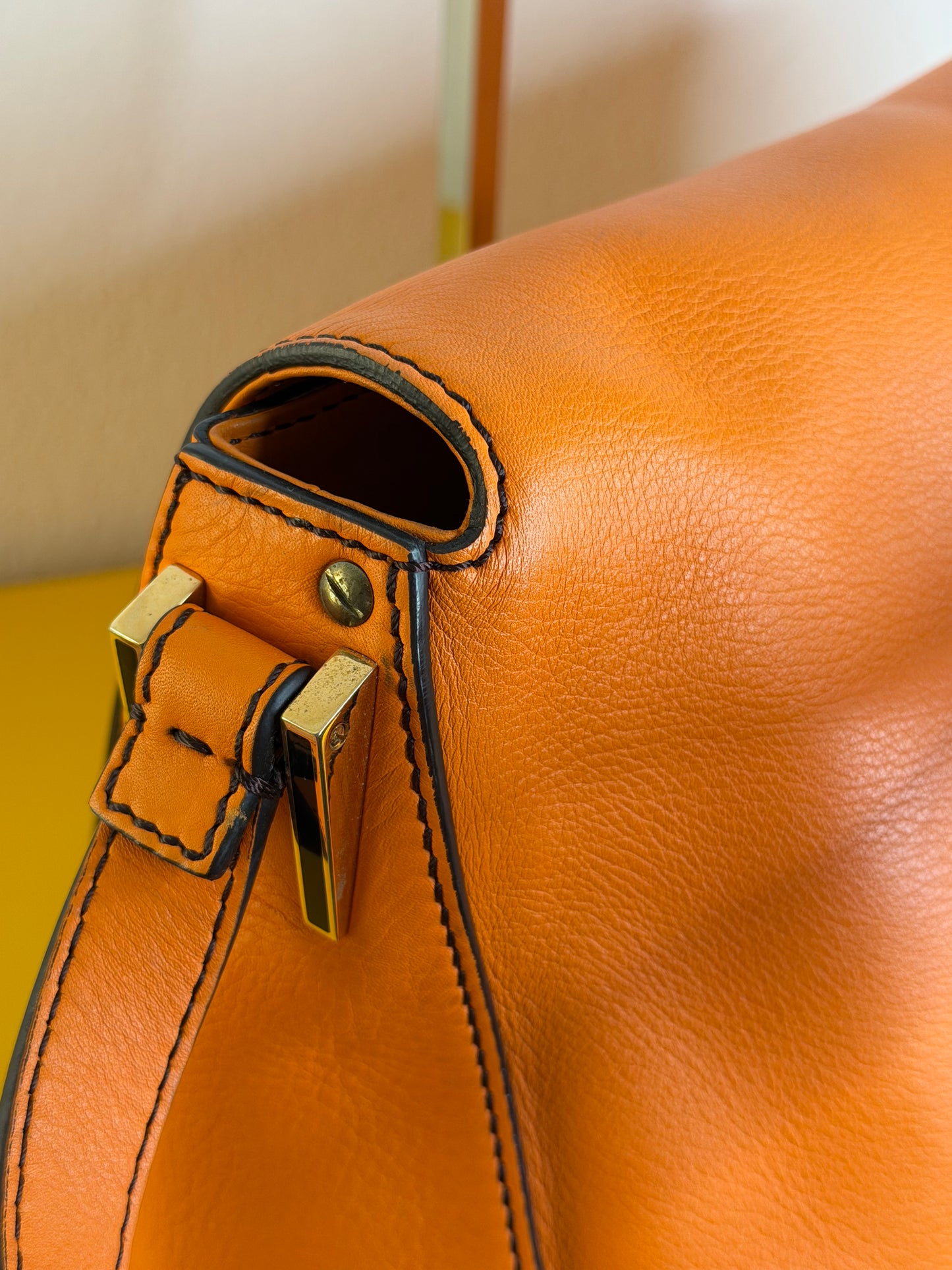Fendi Mamma Baguette Arancione