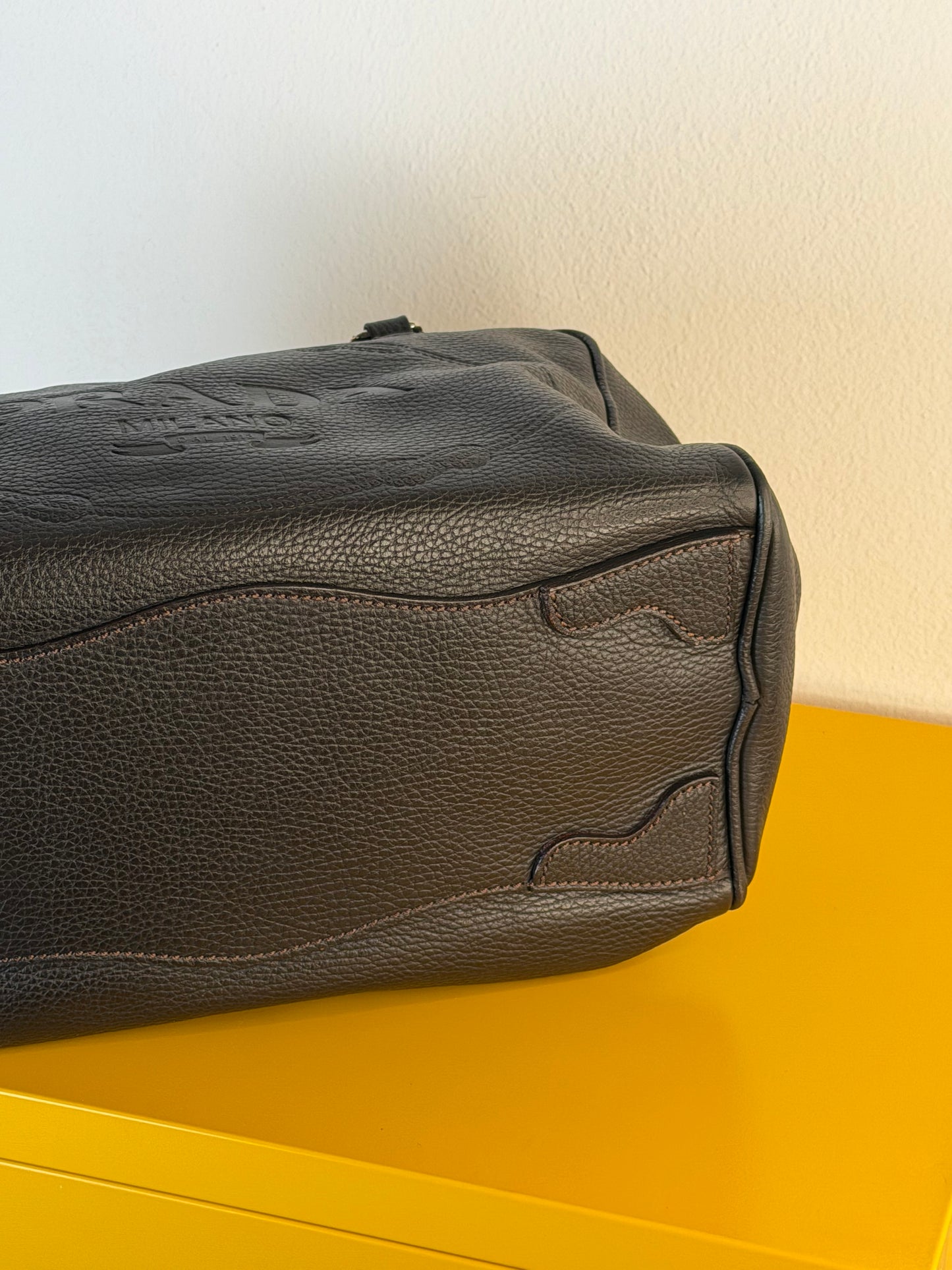 Prada Bauletto logo jaquard