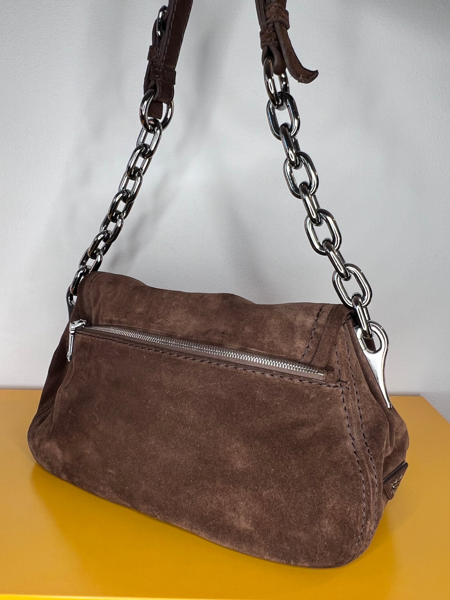 Prada Suede shoulder bag